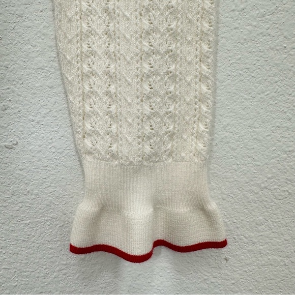 Madewell Cream Signature Open-Knit Cardigan Ruffle Hem NWT Casual Lightweight - Picture 2 of 9